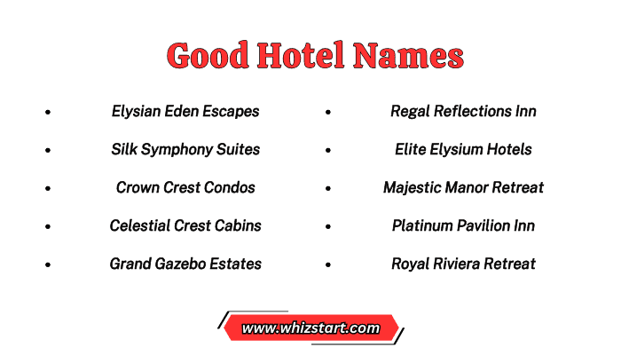 Good Hotel Names