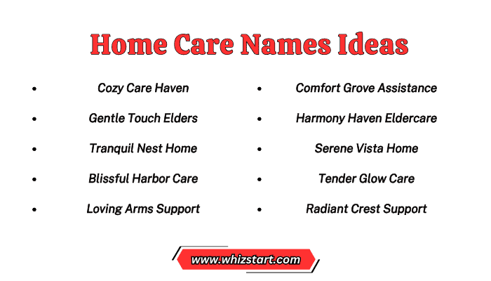 Home Care Names Ideas