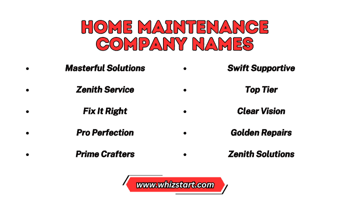 Home Maintenance Company Names