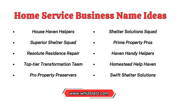 Home Service Business Name Ideas