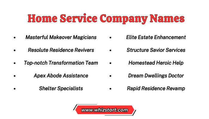 Home Service Company Names