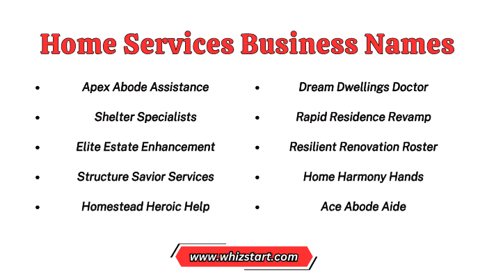 Home Services Business Names