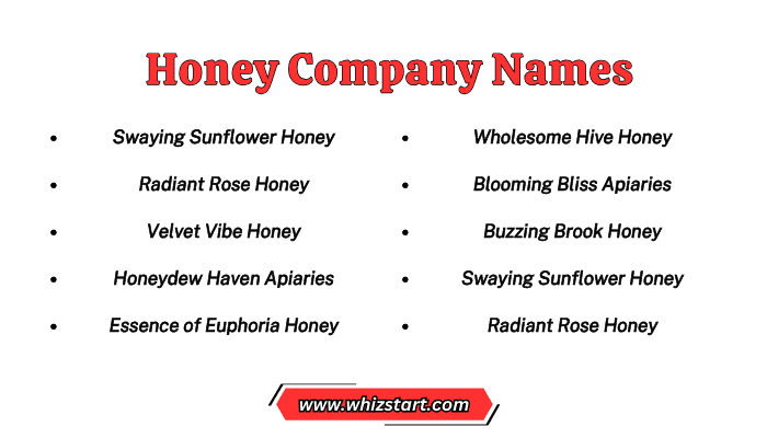 Honey Company Names