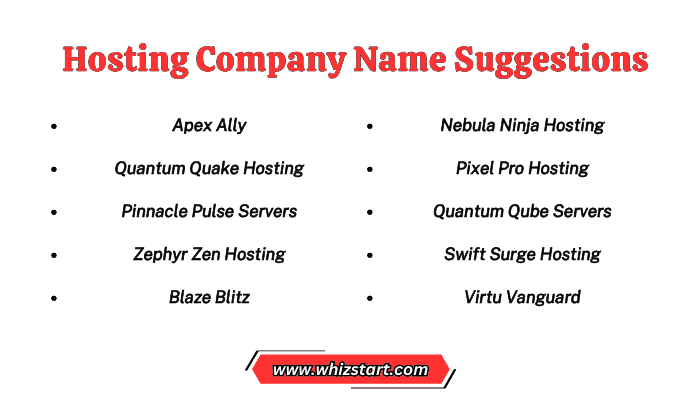 Hosting Company Name Suggestions