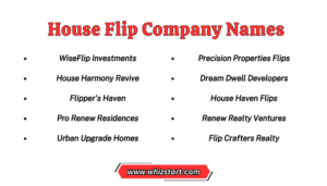 770+ Unique House Flipping Business Names Ideas You Must Try! - Whiz Start