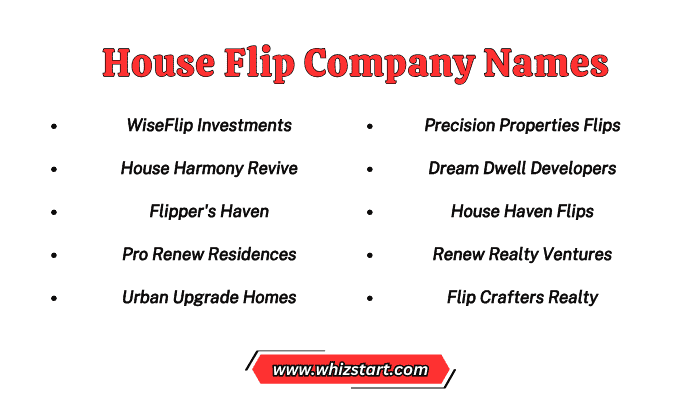 House Flip Company Names