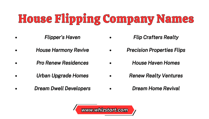 House Flipping Company Names