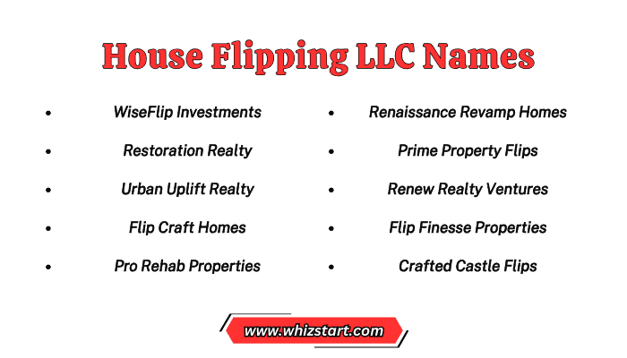 House Flipping Llc Names