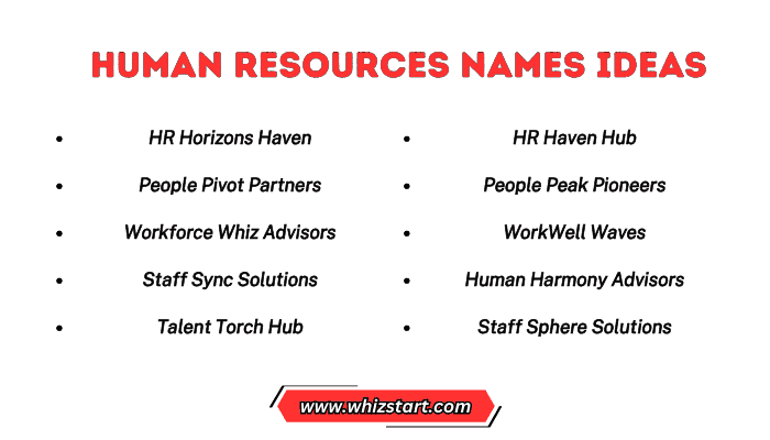 Human Resources Names Ideas