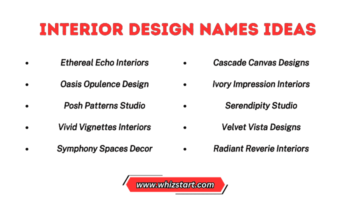 Interior Design Names Ideas