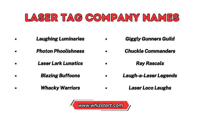 Laser Tag Company Names