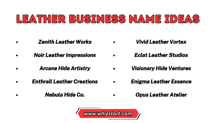 Leather Business Name Ideas