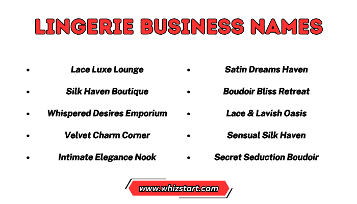 Lingerie Business Names