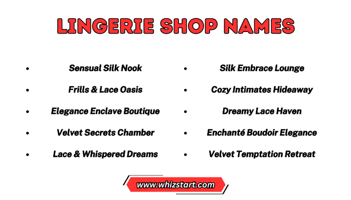 Lingerie Shop Names