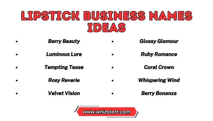 Lipstick Business Names Ideas