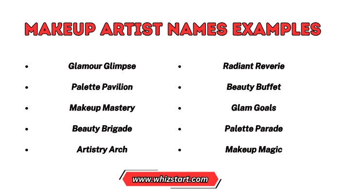 Makeup Artist Names Examples