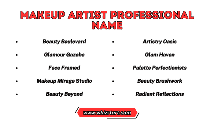 Makeup Artist Professional Name