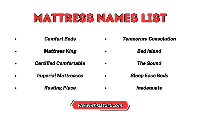 Mattress Names List