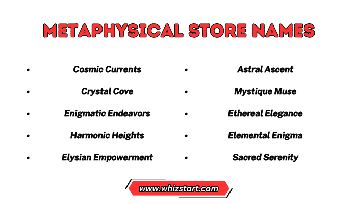 Metaphysical Store Names