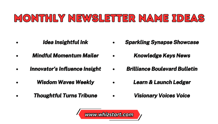Monthly Newsletter Name Ideas