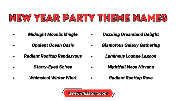 New Year Party Theme Names