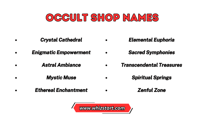 Occult Shop Names