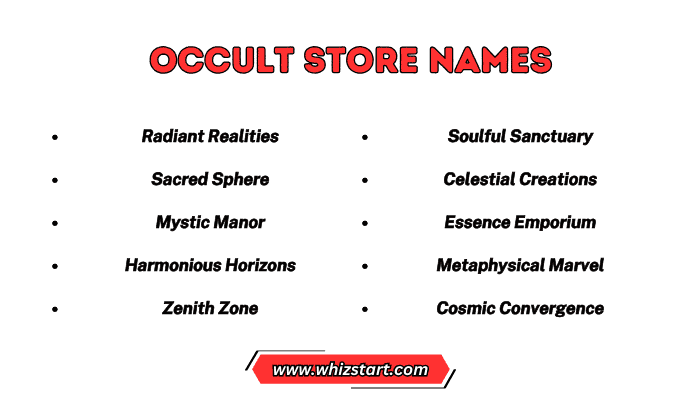 Occult Store Names