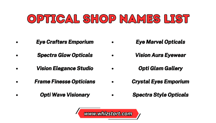 Optical Shop Names List