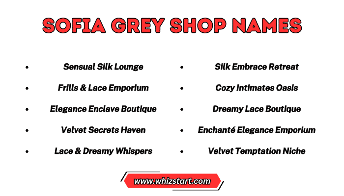 Sofia Grey Shop Names