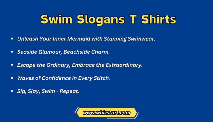 Swim Slogans T Shirts