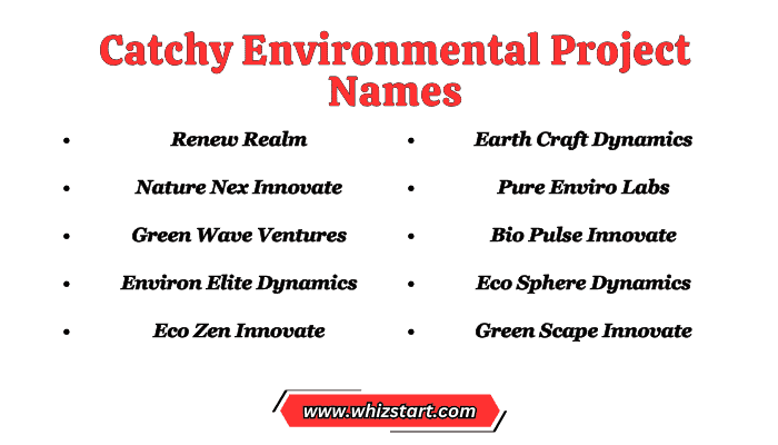 Catchy Environmental Project Names