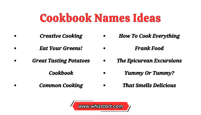 Cookbook Names Ideas