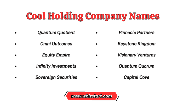 Cool Holding Company Names
