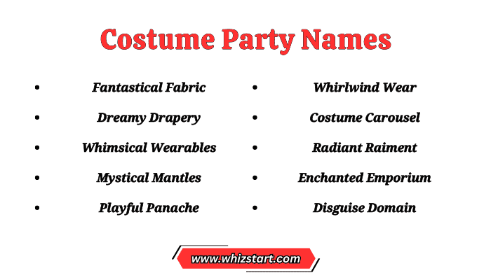 Costume Party Names