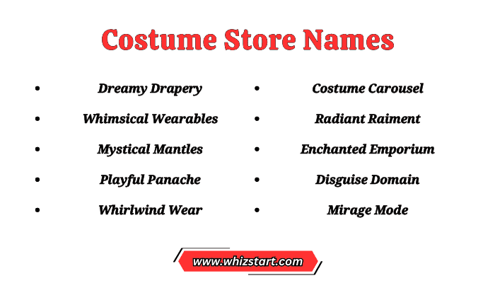 Costume Store Names