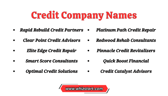 Credit Company Names
