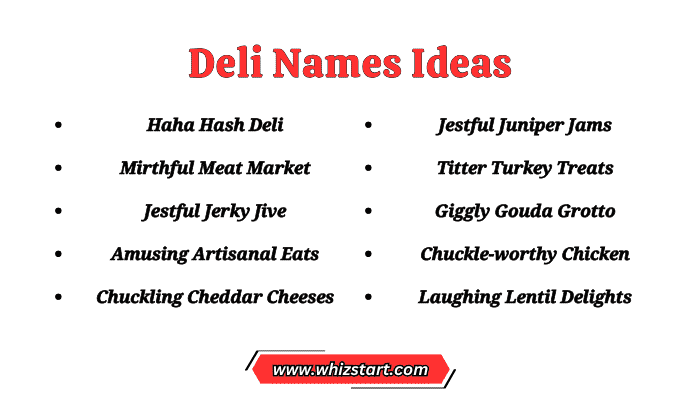 Deli Names Ideas