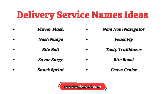 Delivery Service Names Ideas
