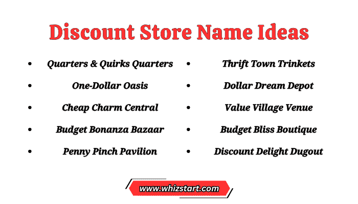 Discount Store Name Ideas