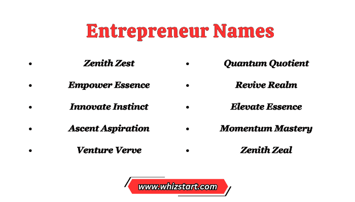 Entrepreneur Names
