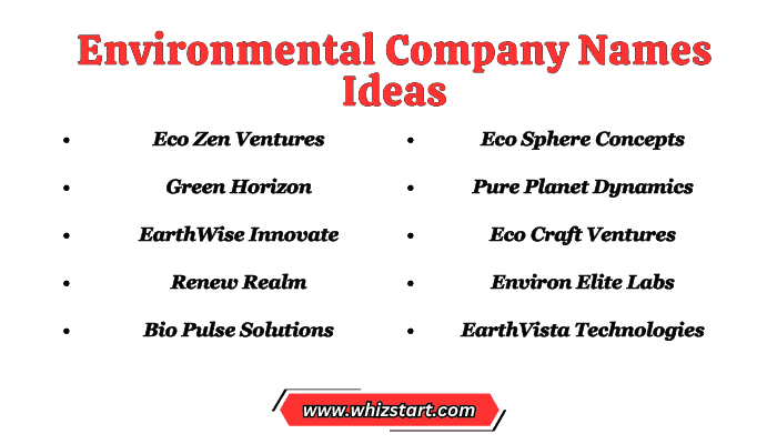 Environmental Company Names Ideas