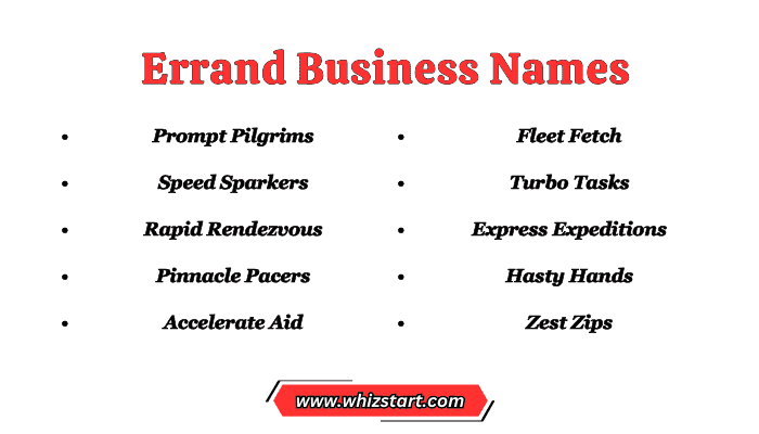 Errand Business Names