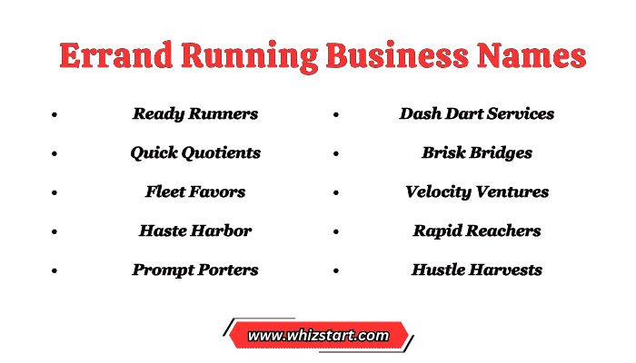 Errand Running Business Names