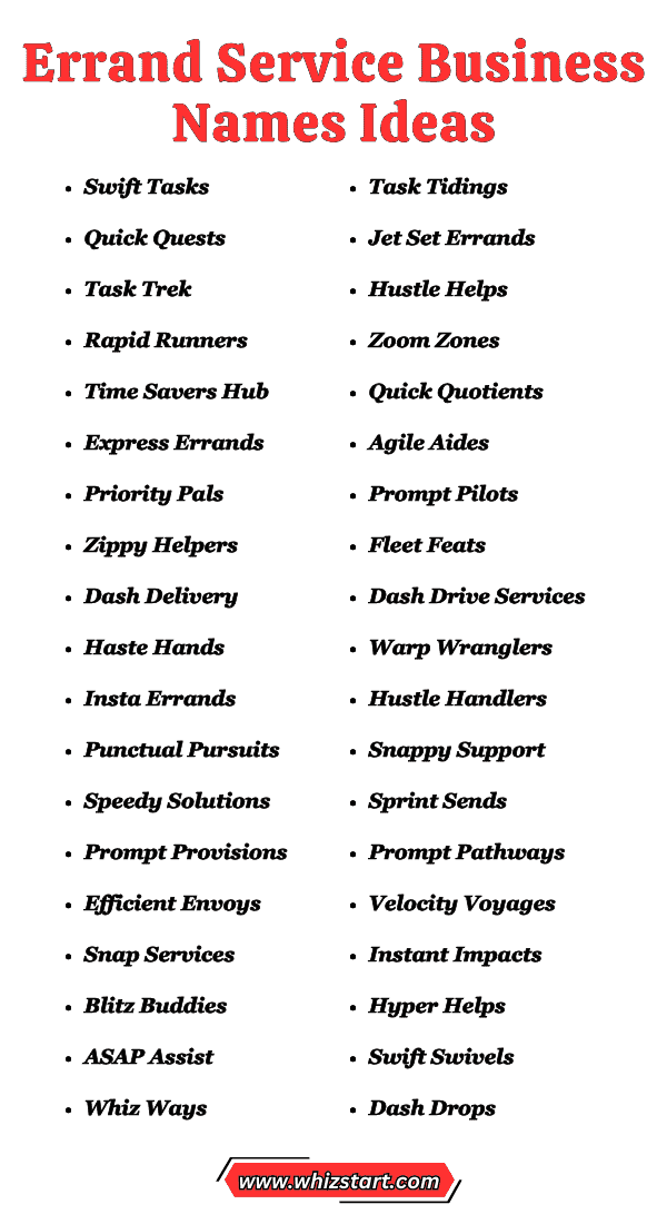 Errand Service Business Names