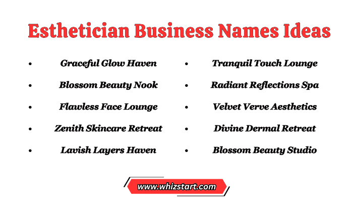 Esthetician Business Names Ideas