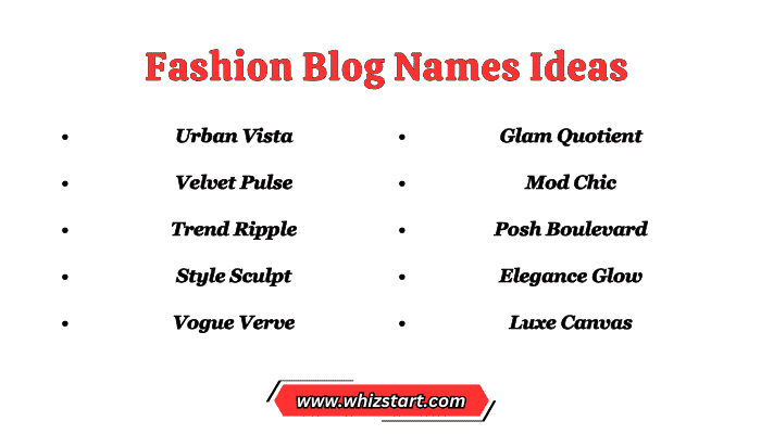 Fashion Blog Names Ideas