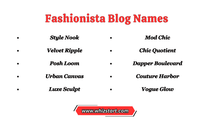 Fashionista Blog Names
