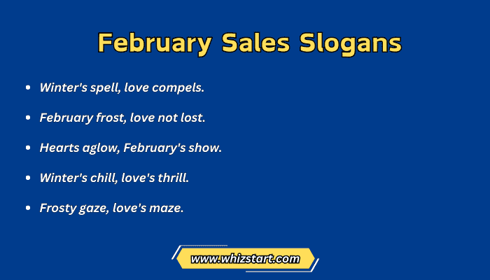February Sales Slogans