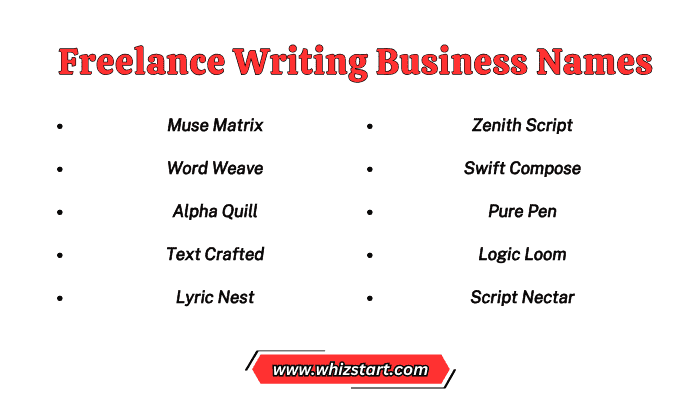 Freelance Writing Business Names