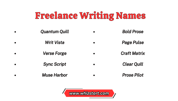 Freelance Writing Names